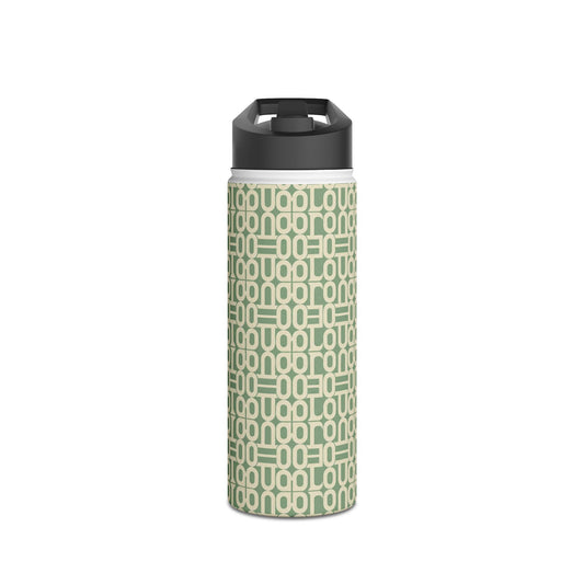 Prism Point Athletic Collection Geometric Sage Link Stainless Steel Water Bottle - Creations by Chris and Carlos