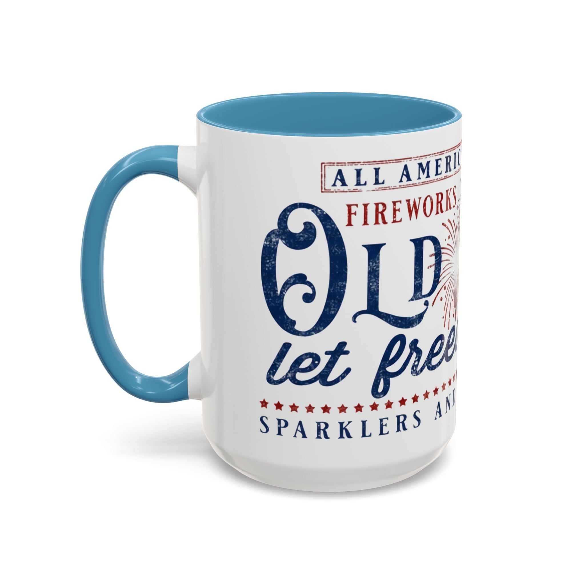 Patriotic 'Land of Glory' Accent Coffee Mug – Vintage 4th of July Americana Design - Creations by Chris and Carlos