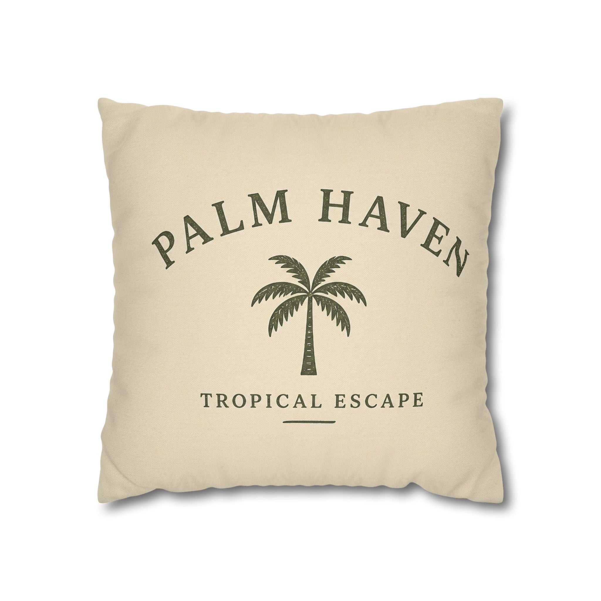 Palm Haven Tropical Escape Decorative Pillow Cover - Creations by Chris and Carlos