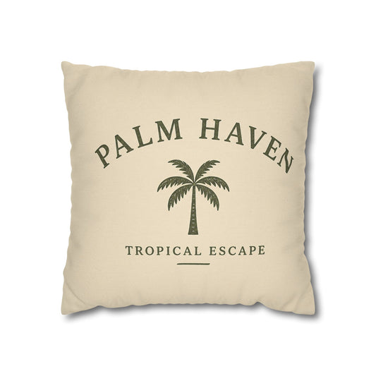 Palm Haven Tropical Escape Decorative Pillow Cover - Creations by Chris and Carlos