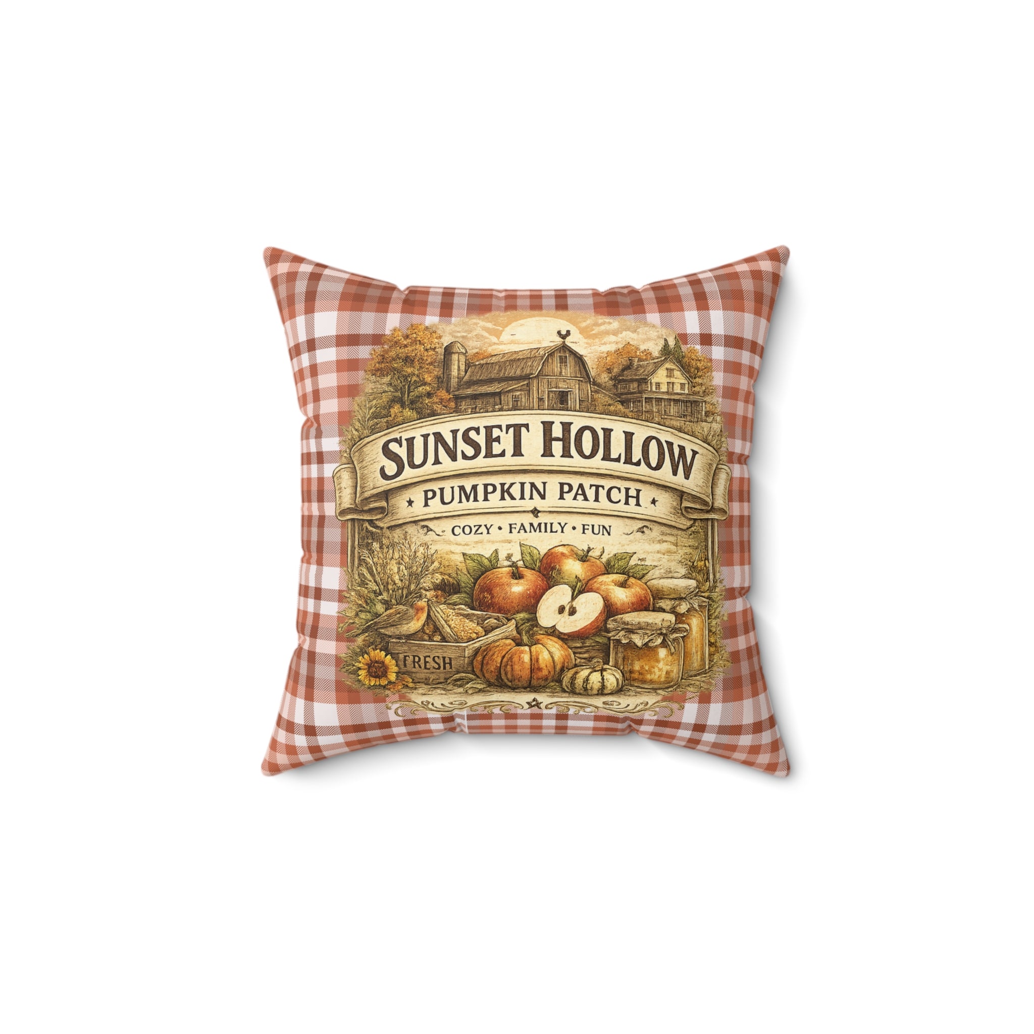 Old Soul Harvest™ Pumpkin Patch Throw Pillow - Throw Pillow from Old Soul Harvest Campfire Circle