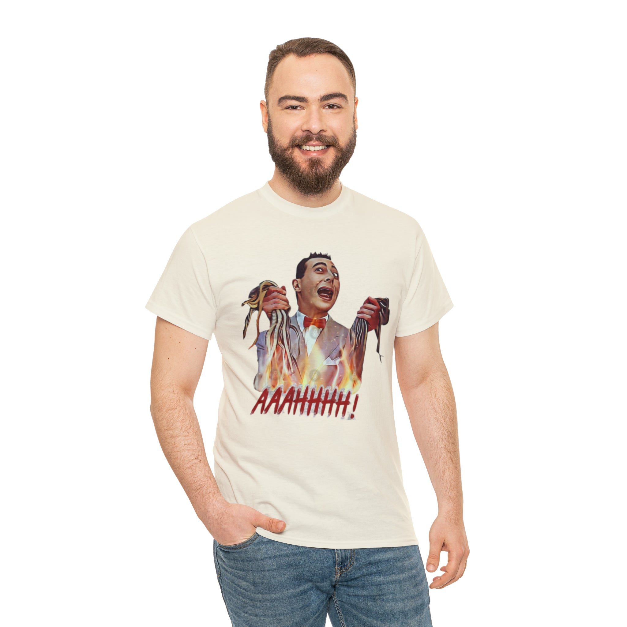 Pee Wee Herman-  Unisex Heavy Cotton T-Shirt - Creations by Chris and Carlos