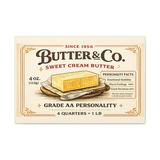 Butter & Co. Sweet Cream Butter Vintage Canvas Art - Kitchen Wall Decor - Creations by Chris and Carlos