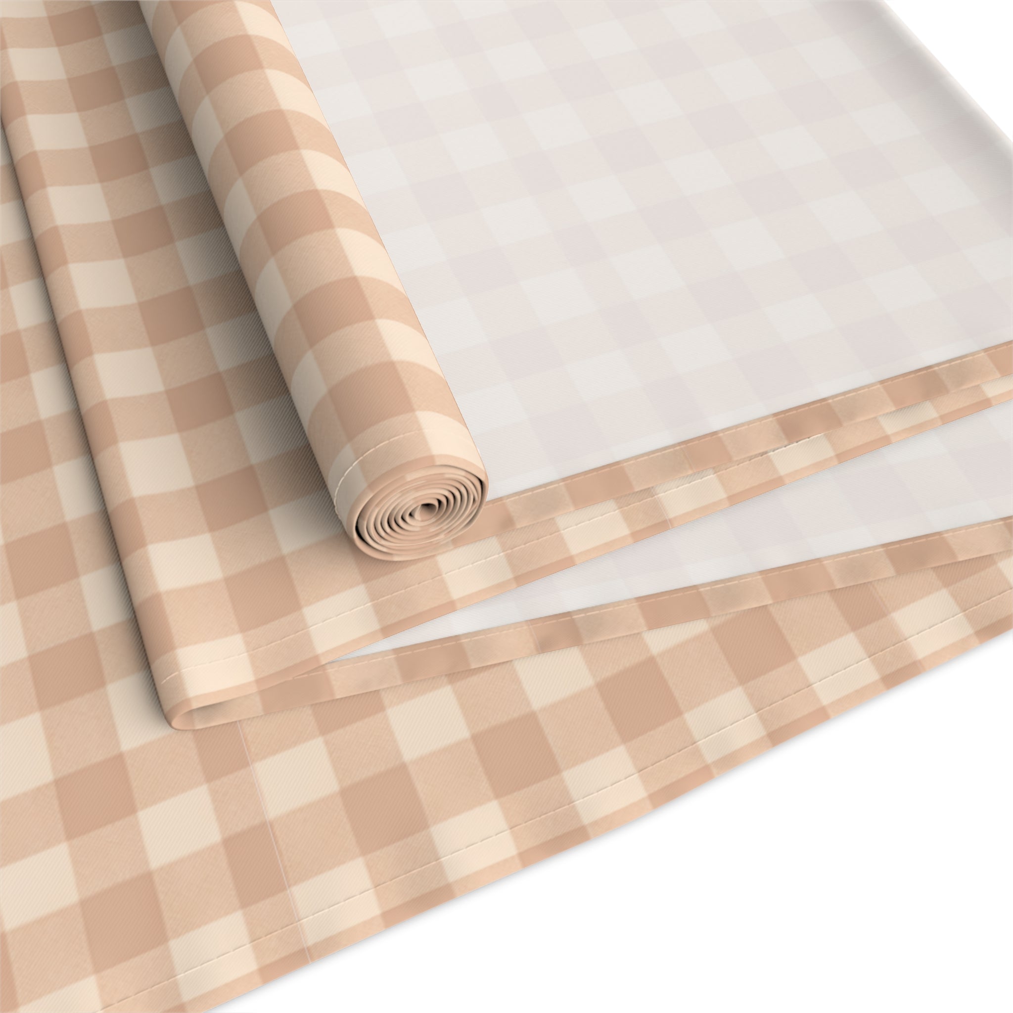 Farmhouse Gingham Table Runner — "Pantry" Cotton-Blend Decor - Creations by Chris and Carlos
