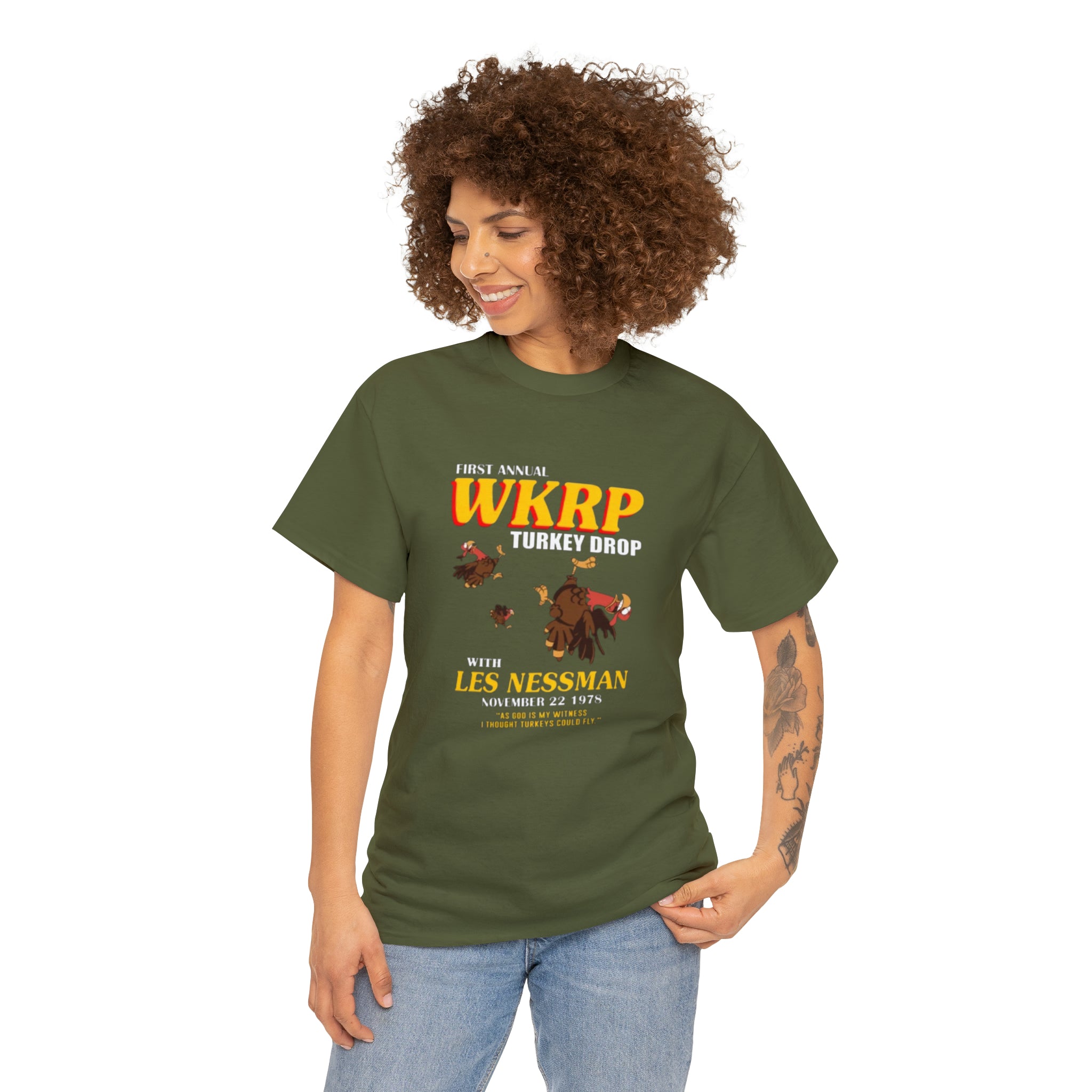 WKRP 70's TV Show- Unisex Heavy Cotton T-Shirt - Creations by Chris and Carlos