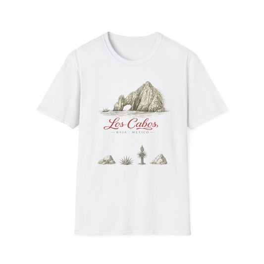 Los Cabos Mountain Illustration T‑Shirt — Retro Mexican Travel Tee - Creations by Chris and Carlos