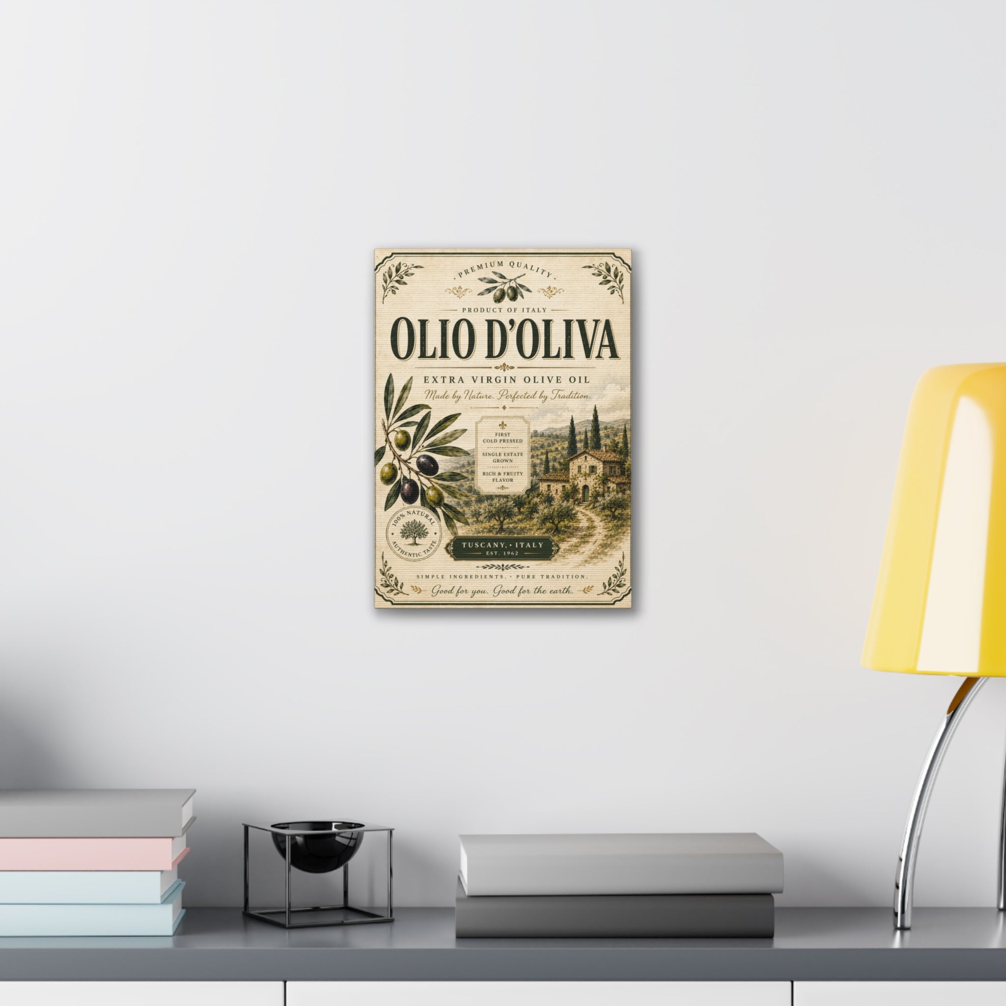 Olive Oil Vintage Kitchen Canvas - Creations by Chris and Carlos