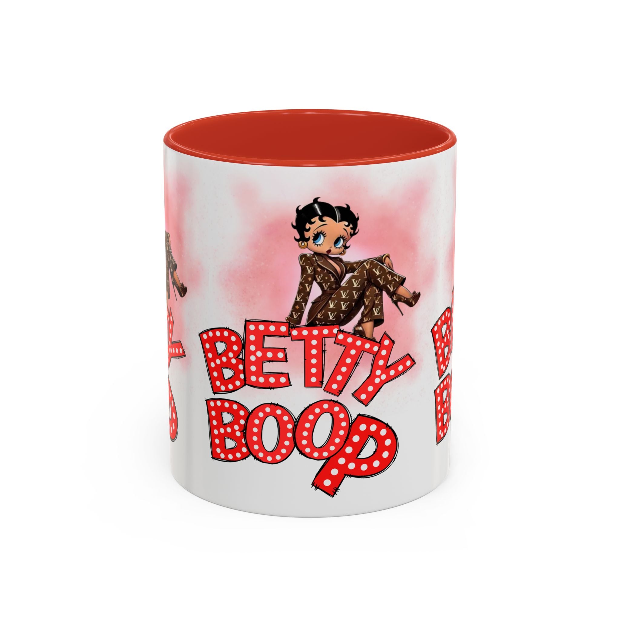 Betty Boop Pink Accent Coffee Mug — Retro Vintage Cartoon Tea Cup (11/15 oz) - Creations by Chris and Carlos