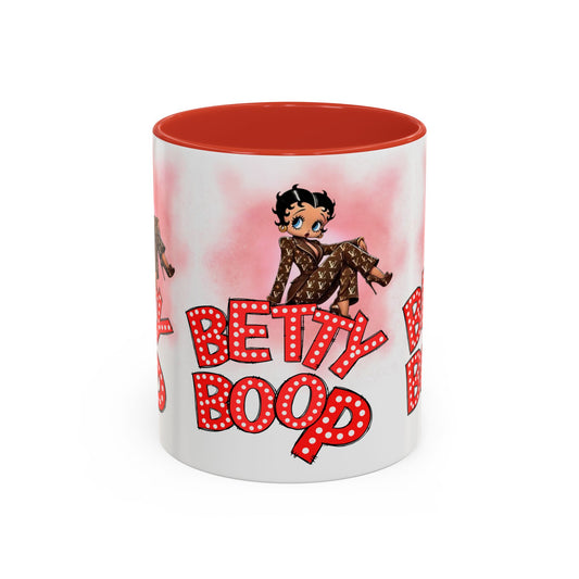 Betty Boop Pink Accent Coffee Mug — Retro Vintage Cartoon Tea Cup (11/15 oz) - Creations by Chris and Carlos