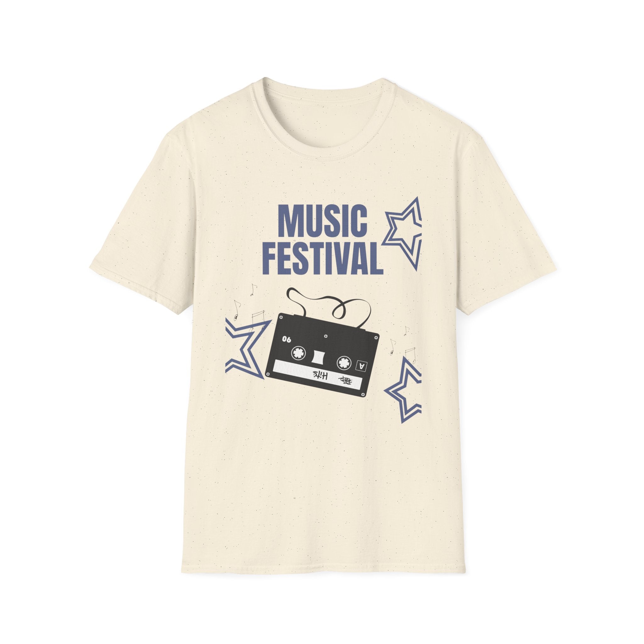 Music Festival Cassette T-Shirt — Retro Tape Graphic Tee for Concerts & Events - Creations by Chris and Carlos