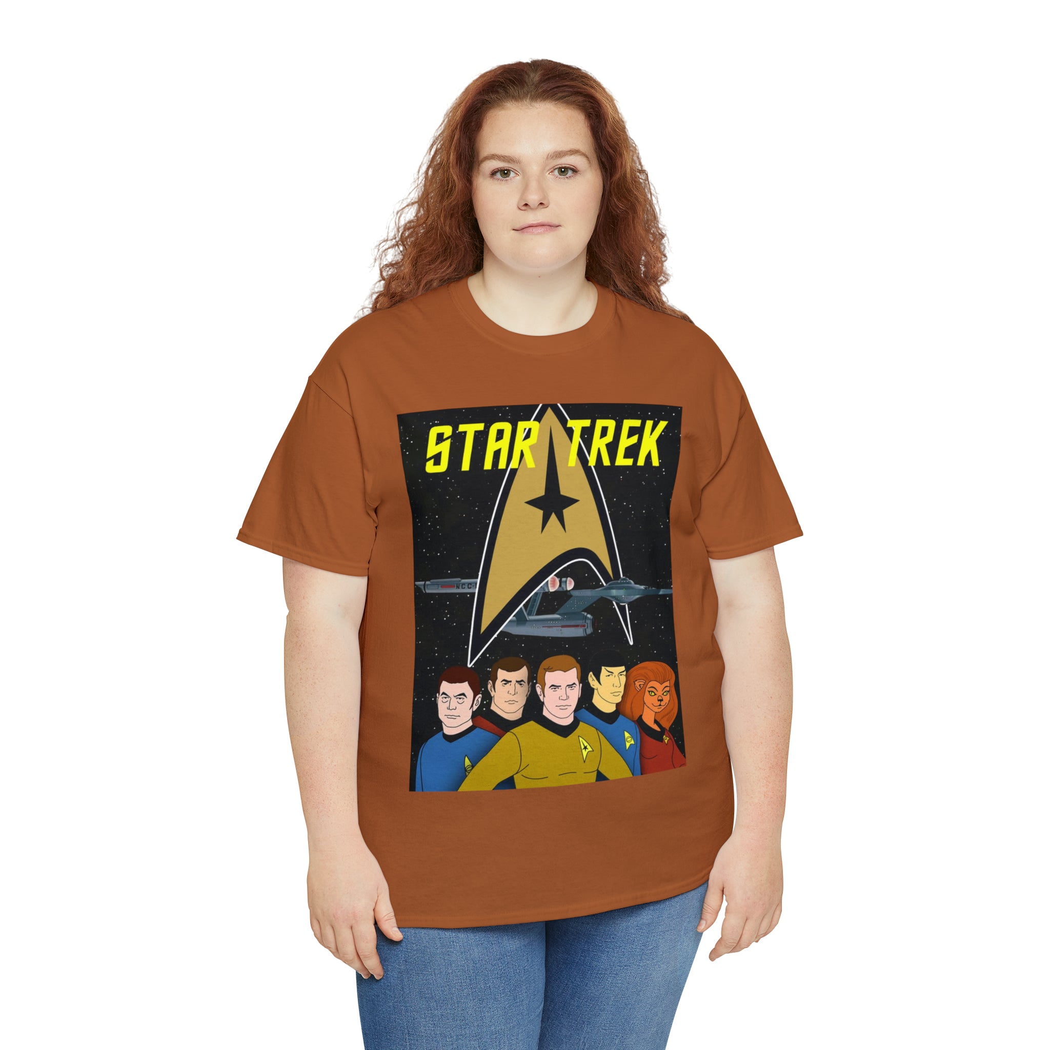 Star Trek Cartoon- Unisex Heavy Cotton T-Shirt - Creations by Chris and Carlos