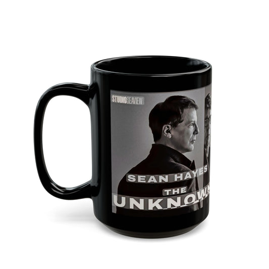 Sean Hayes- Black Photo Collage Mug — 'The Unknown' Broadway Play Portrait Design - Creations by Chris and Carlos