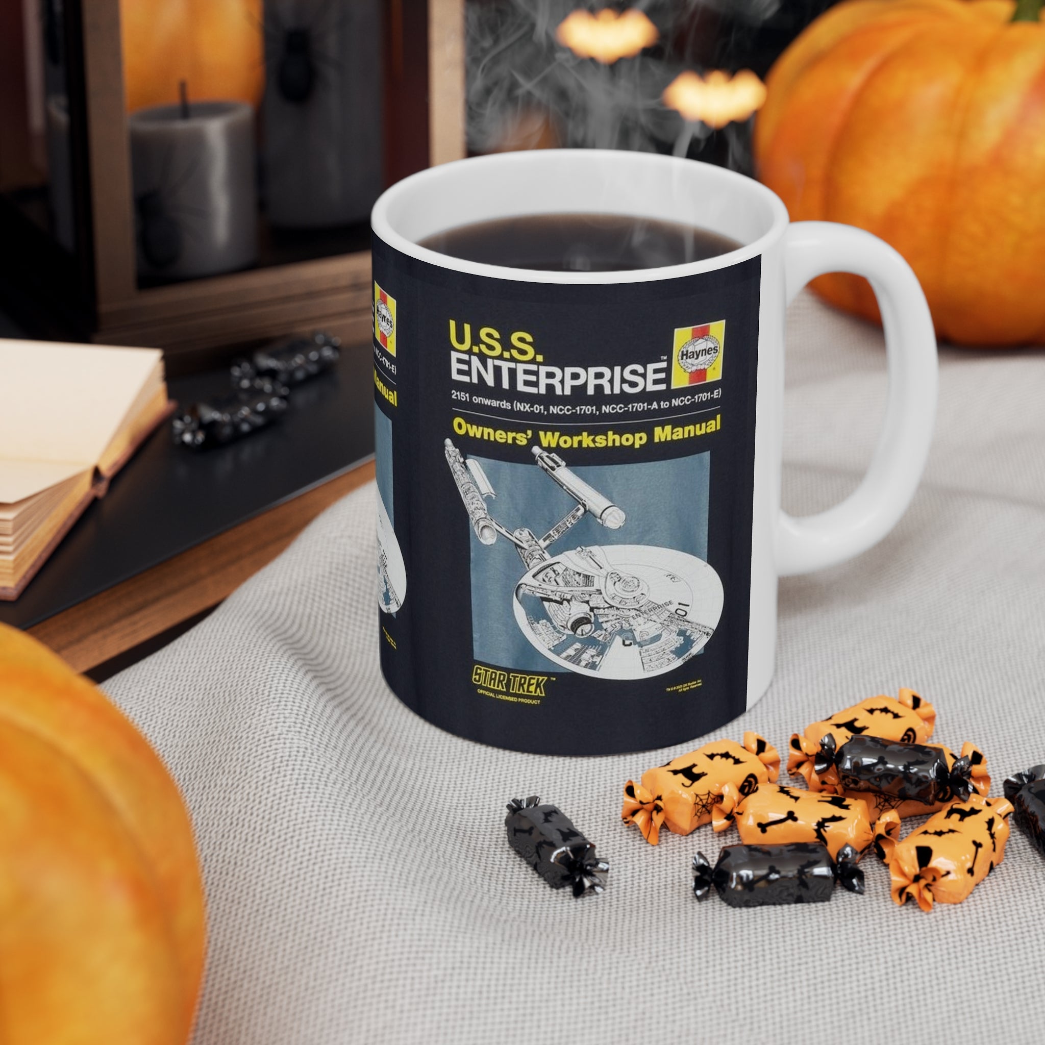 USS Enterprise- White Ceramic Mug - Creations by Chris and Carlos