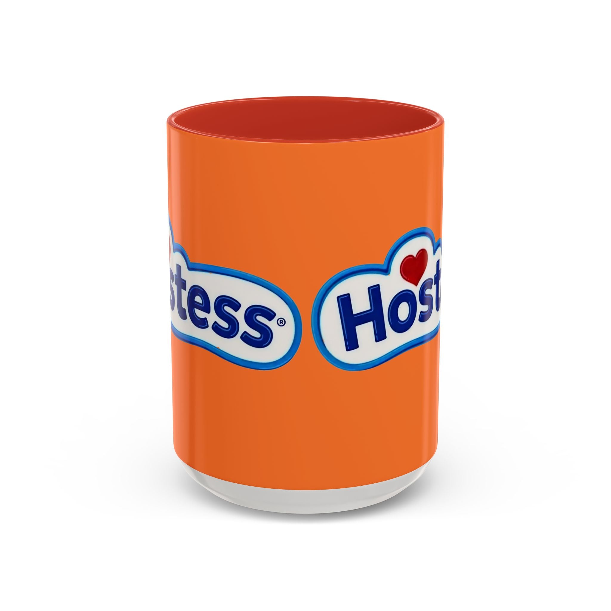 Hostess Logo Accent Coffee Mug — Retro Orange 11/15oz - Creations by Chris and Carlos