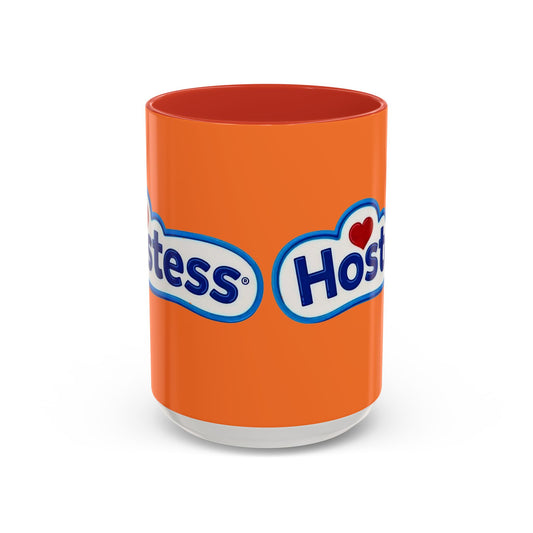 Hostess Logo Accent Coffee Mug — Retro Orange 11/15oz - Creations by Chris and Carlos