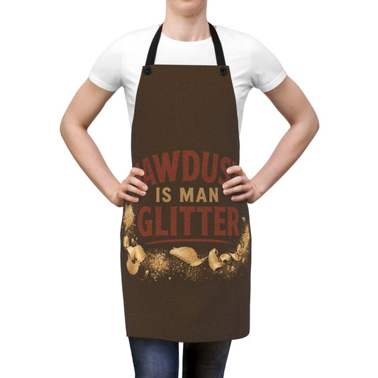 Apron — "Sawdust is Man Glitter" Workshop Apron for Woodworkers & DIYers - Creations by Chris and Carlos