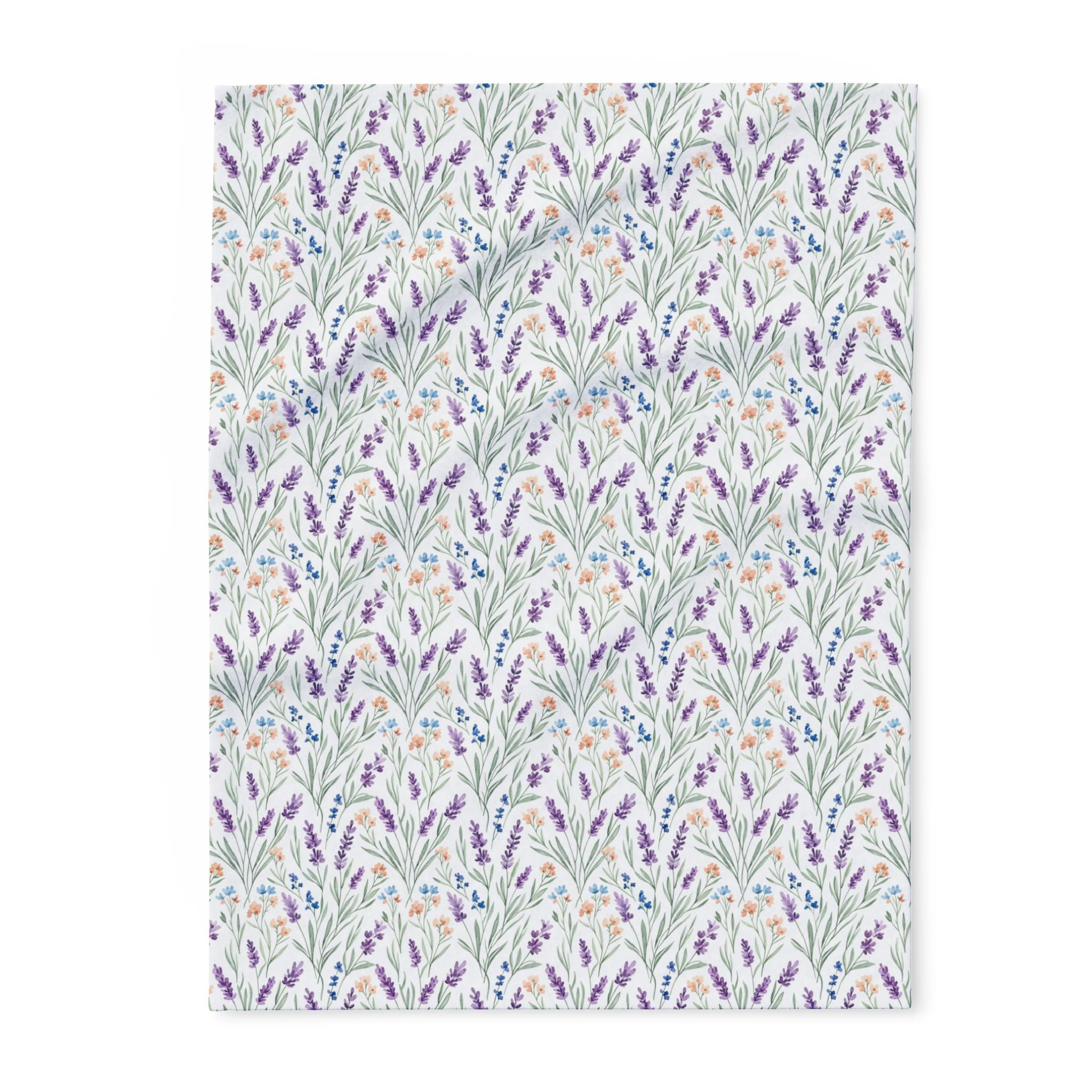 The Artisanal Flora Gallery Floral Lavender Fleece Blanket - Creations by Chris and Carlos