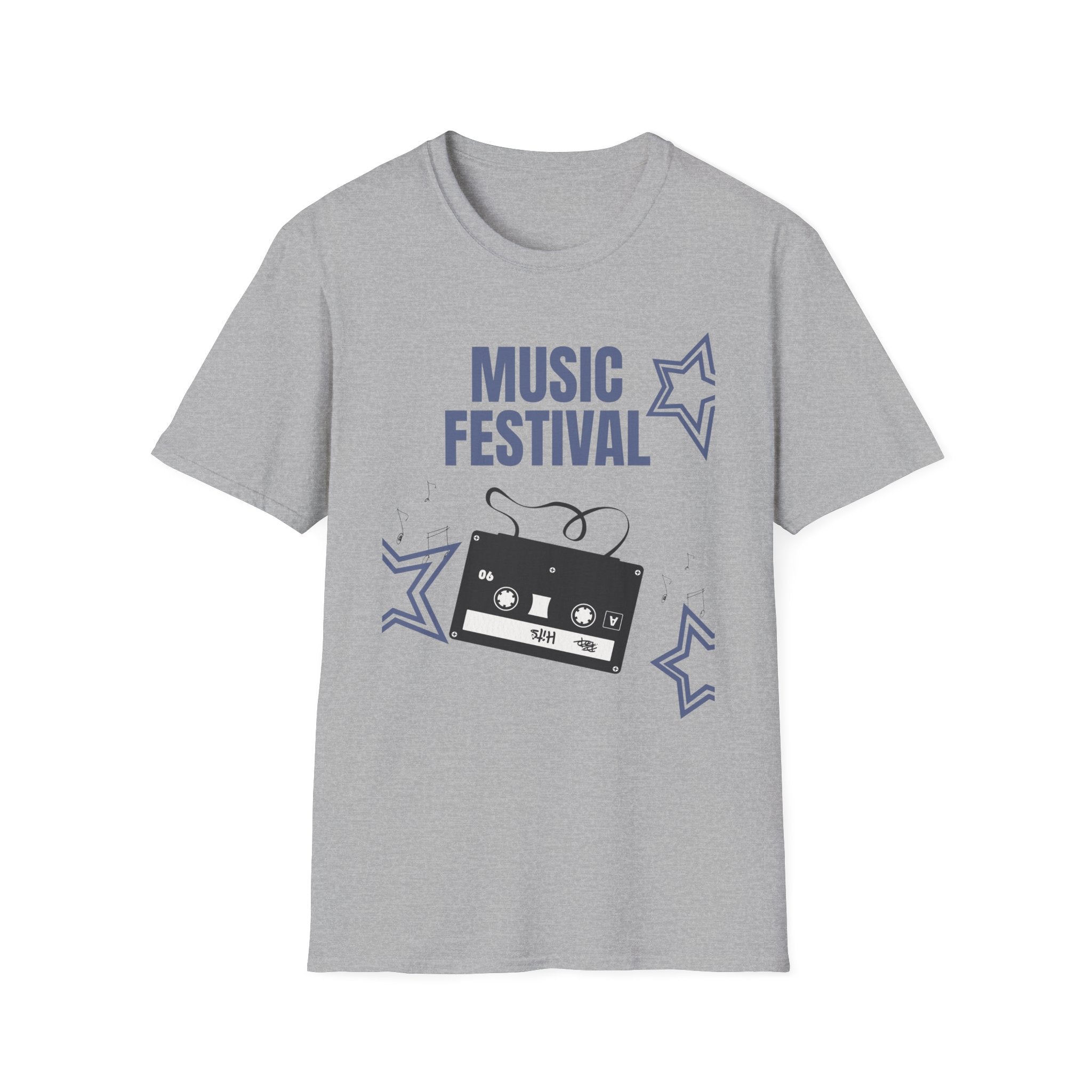 Music Festival Cassette T-Shirt — Retro Tape Graphic Tee for Concerts & Events - Creations by Chris and Carlos