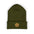Embroidered Gold Coin Cuffed Beanie — Classic Knit Winter Hat - Creations by Chris and Carlos