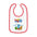 Number Blocks Baby Bib - Fun Contrast Trim Jersey Bib for Messy Mealtimes