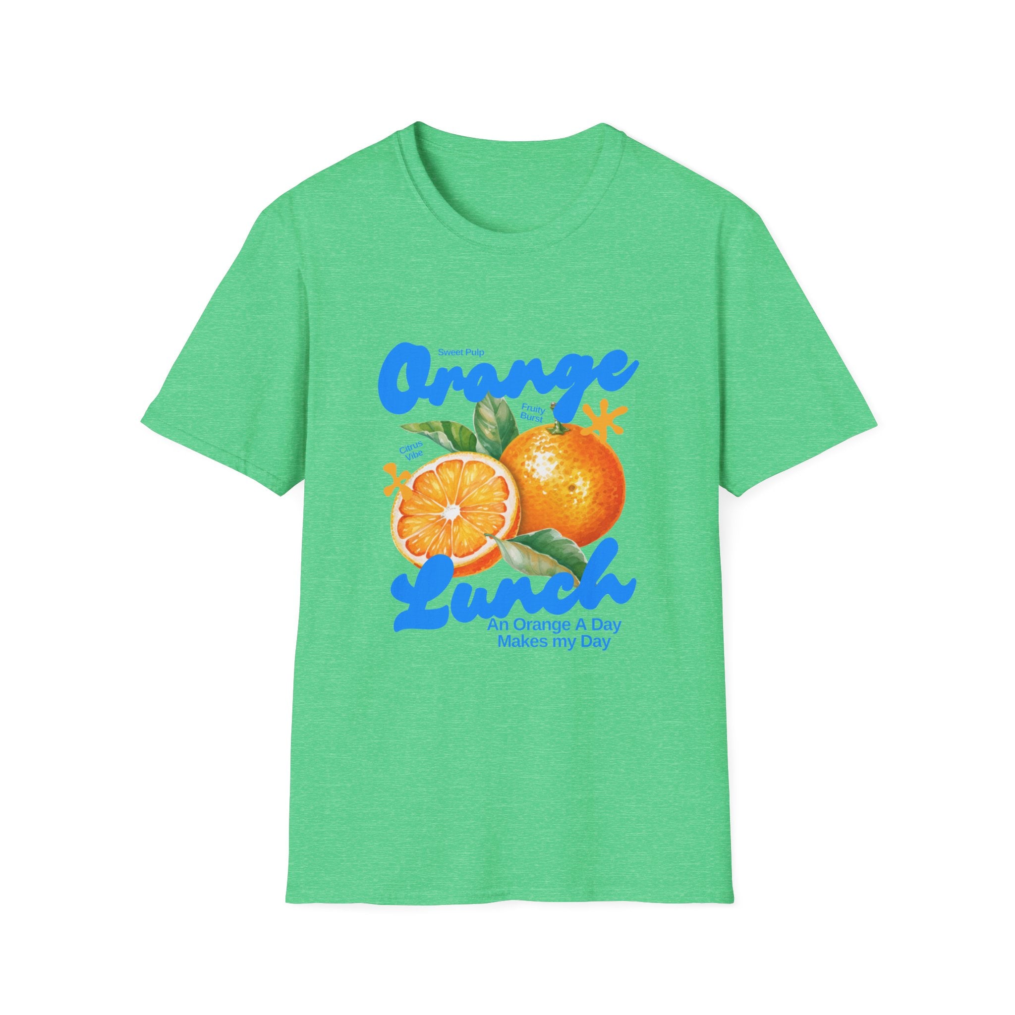 Orange Lunch Graphic T-Shirt — "An Orange A Day Makes My Day" Retro Fruit Tee - Creations by Chris and Carlos