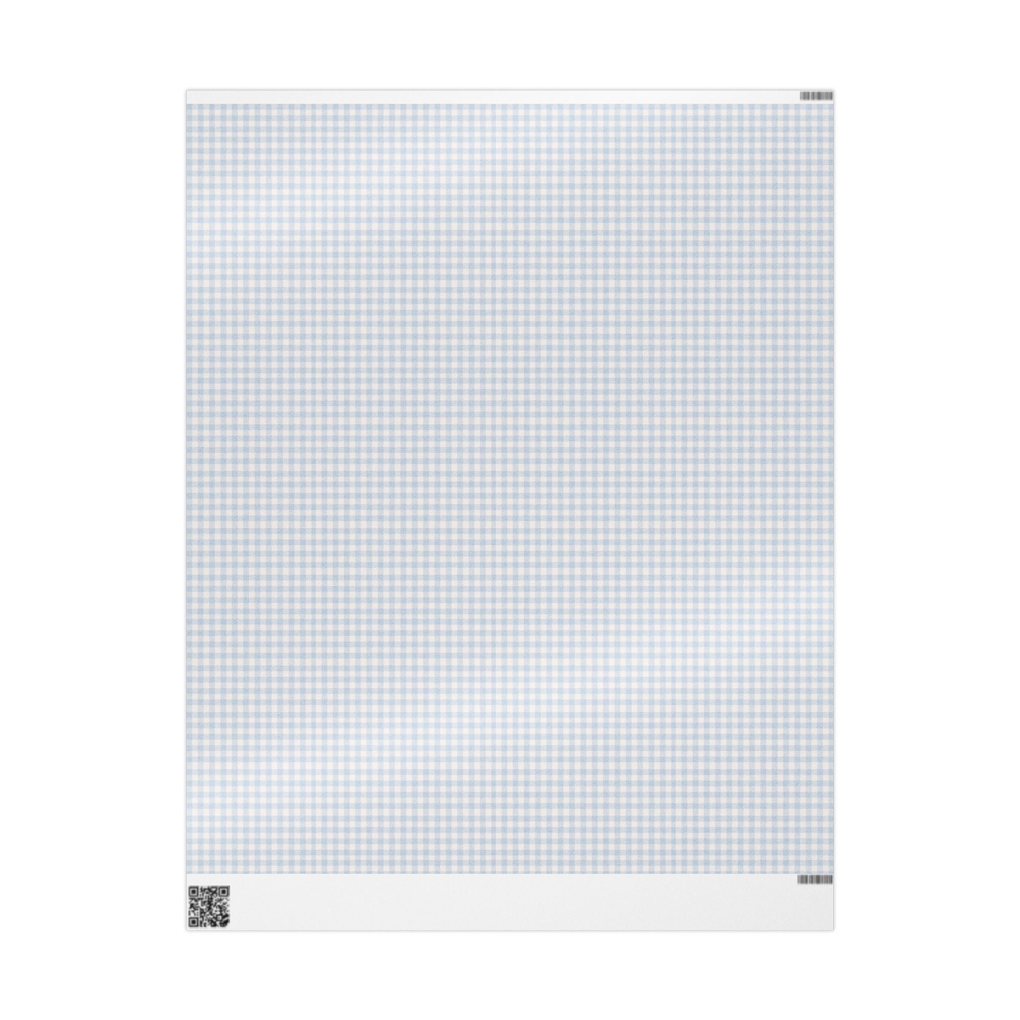 Wrapping Paper Roll — Light Blue Gingham Check Gift Wrap - Creations by Chris and Carlos