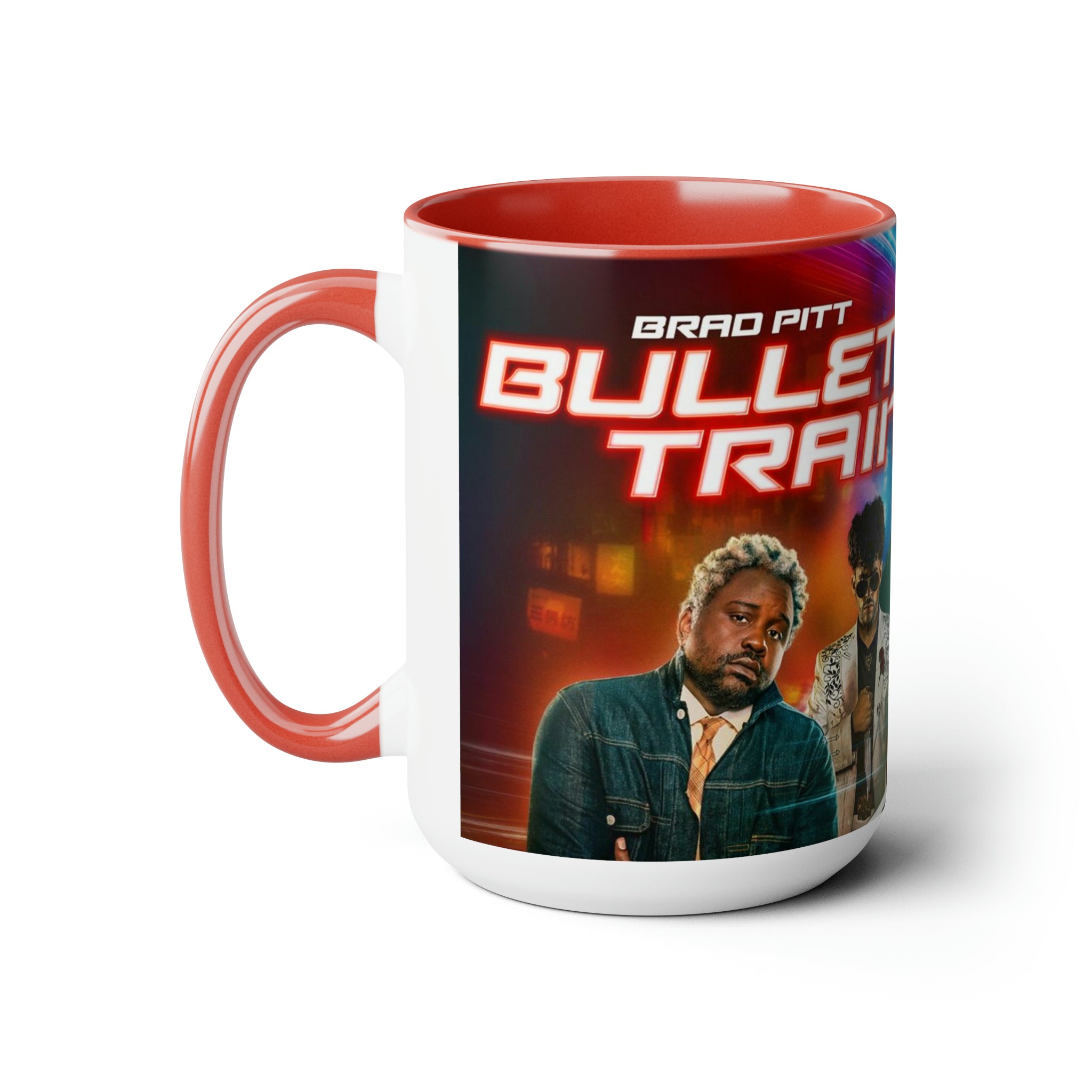 Bullet Train- Two-Tone Coffee Mugs, 15oz - Creations by Chris and Carlos