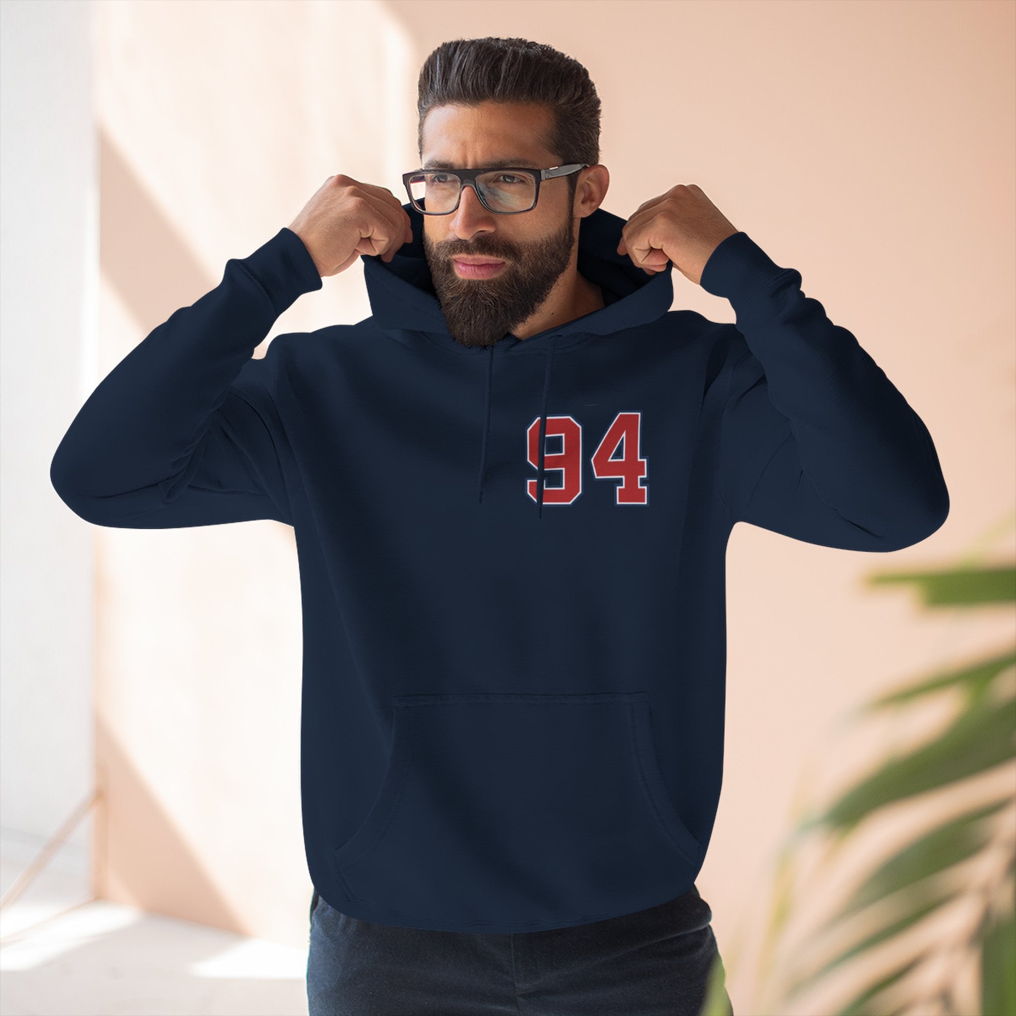 94 BNY Bunny Football Hoodie — Funny Easter Sports Pullover - Creations by Chris and Carlos
