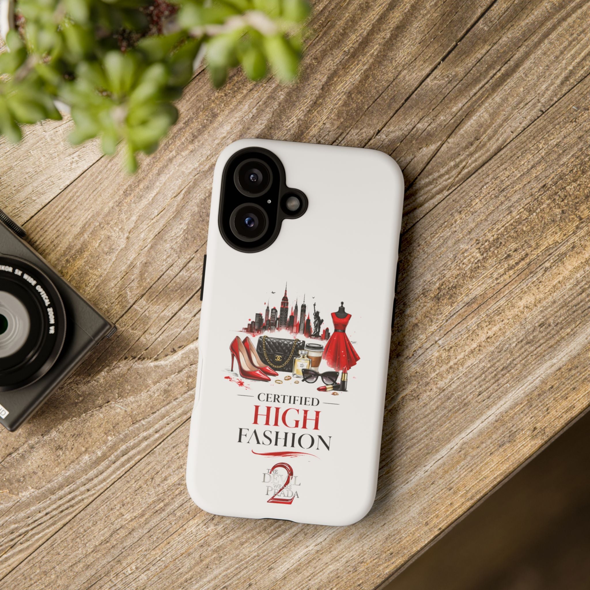 Certified High Fashion Phone Case — Chic Red Dress & Accessories Design - Creations by Chris and Carlos