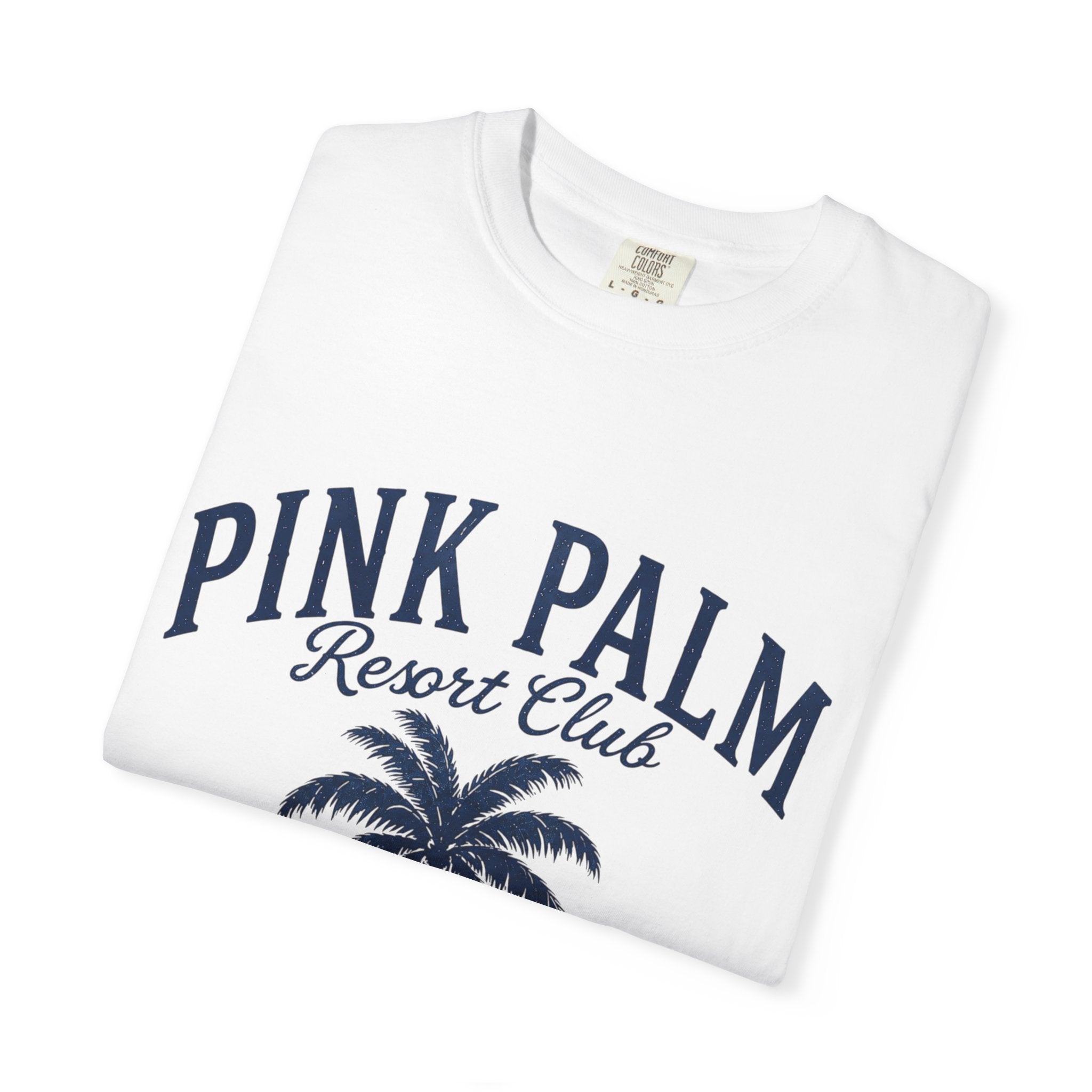 Pink Palm Resort Club T-Shirt — Tropical Palm Graphic Tee - Creations by Chris and Carlos