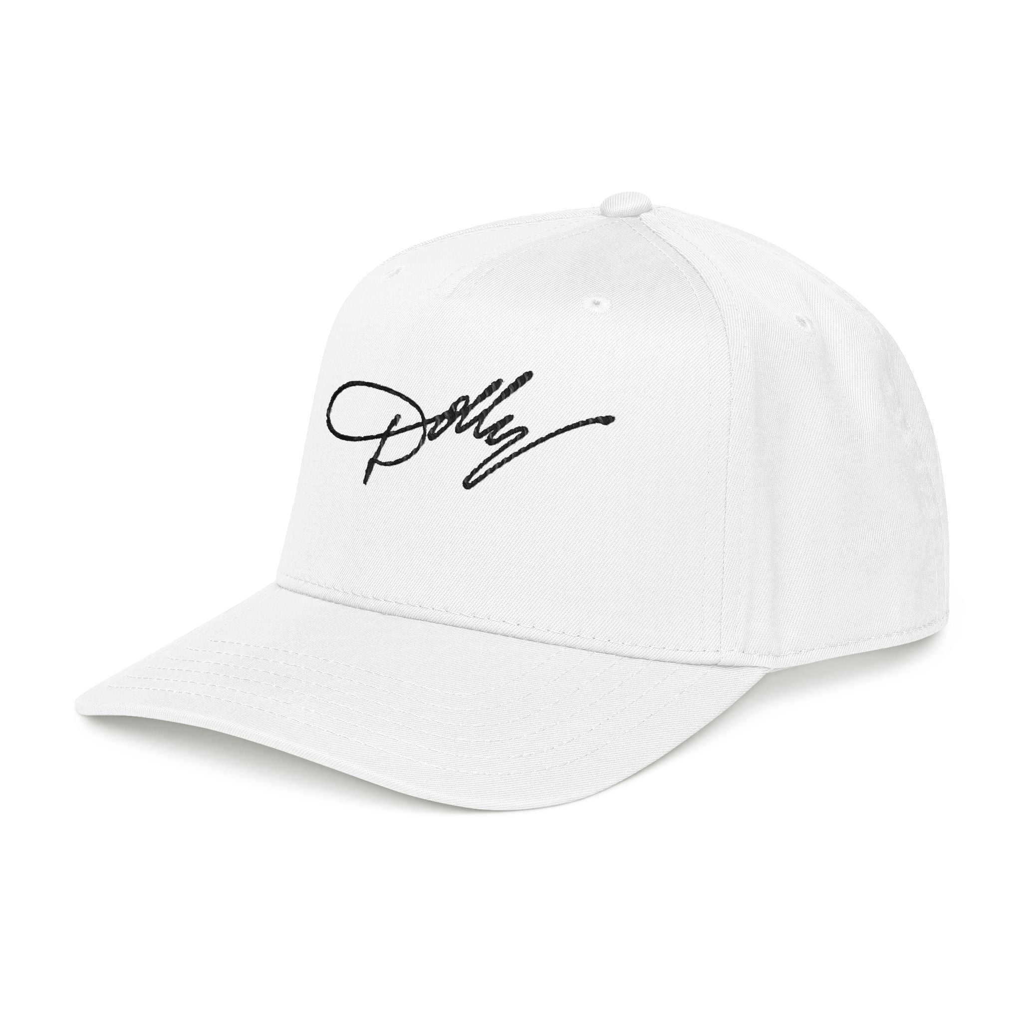 Embroidered 'Dolly' Signature Baseball Cap — Classic Mid-Profile Snapback - Creations by Chris and Carlos