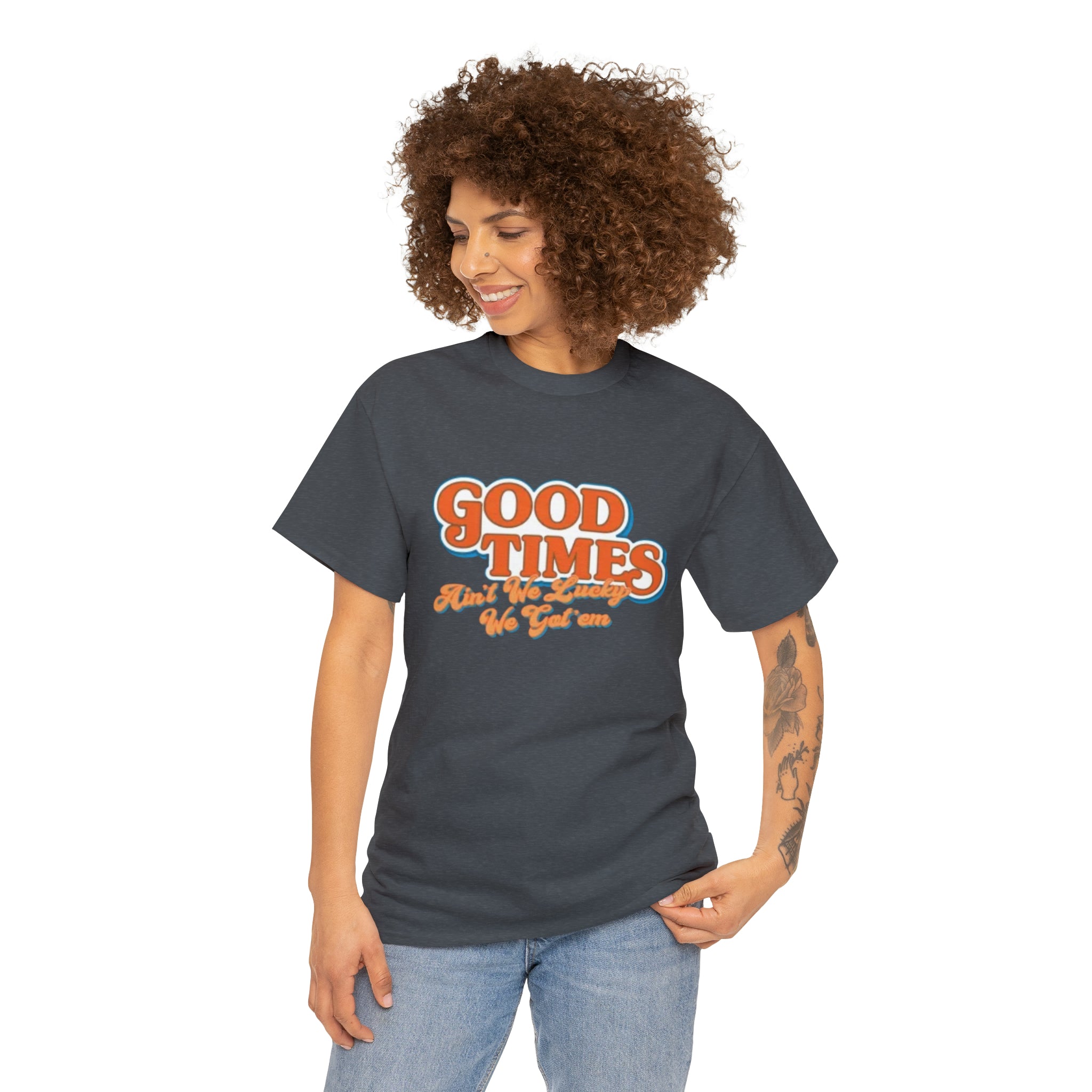 Good Times 70's TV Show- Unisex Heavy Cotton T-Shirt - Creations by Chris and Carlos