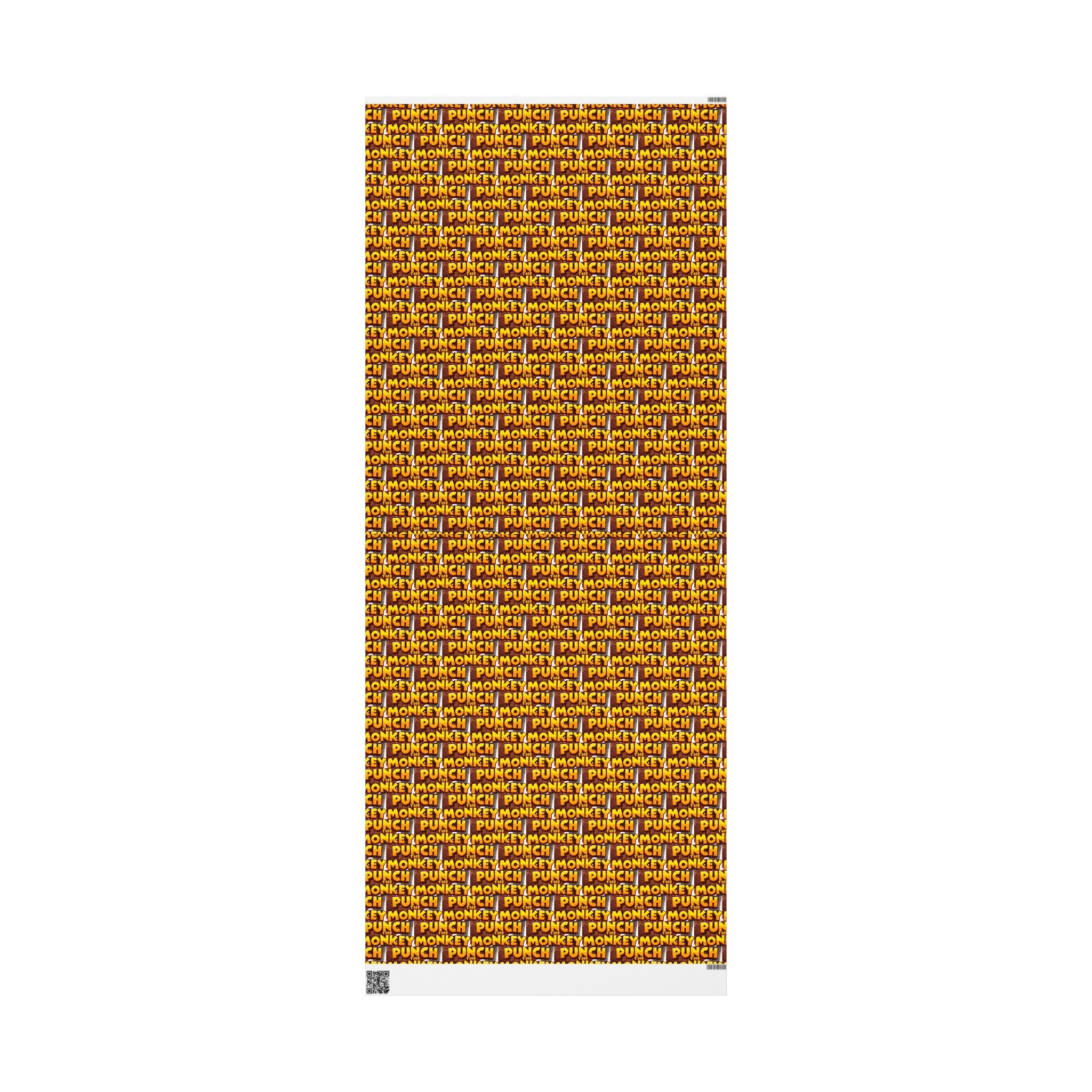 Wrapping Paper — Bold Comic “Punch the Monkey” Retro Pop Art Gift Wrap - Creations by Chris and Carlos