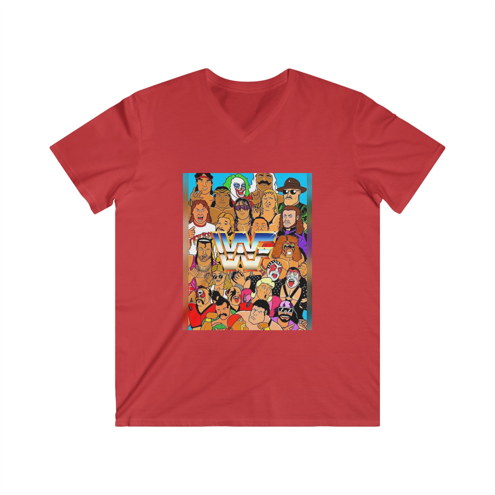 WWE- Unisex Fitted V-Neck Short Sleeve Tee - Creations by Chris and Carlos