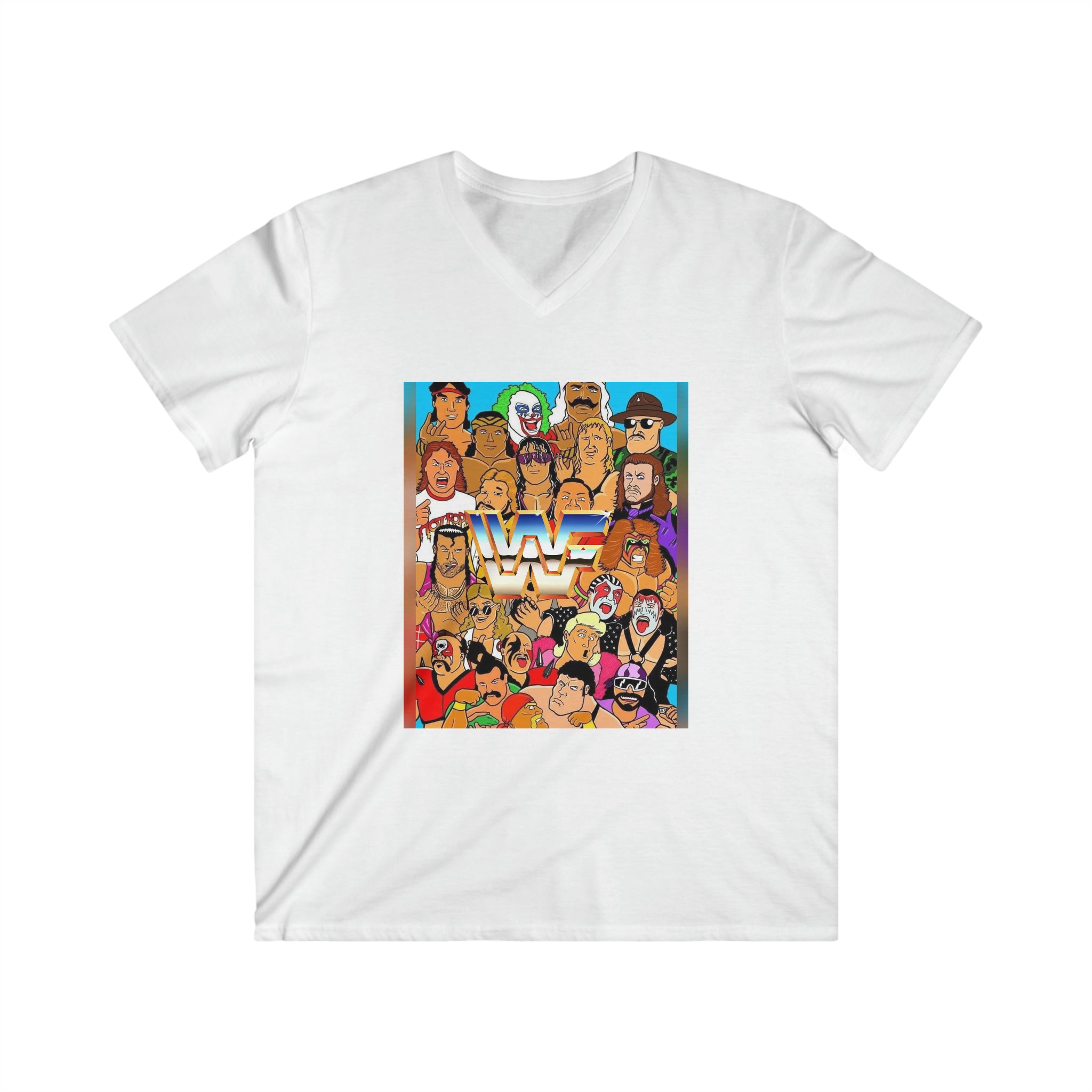 WWE- Unisex Fitted V-Neck Short Sleeve Tee - Creations by Chris and Carlos