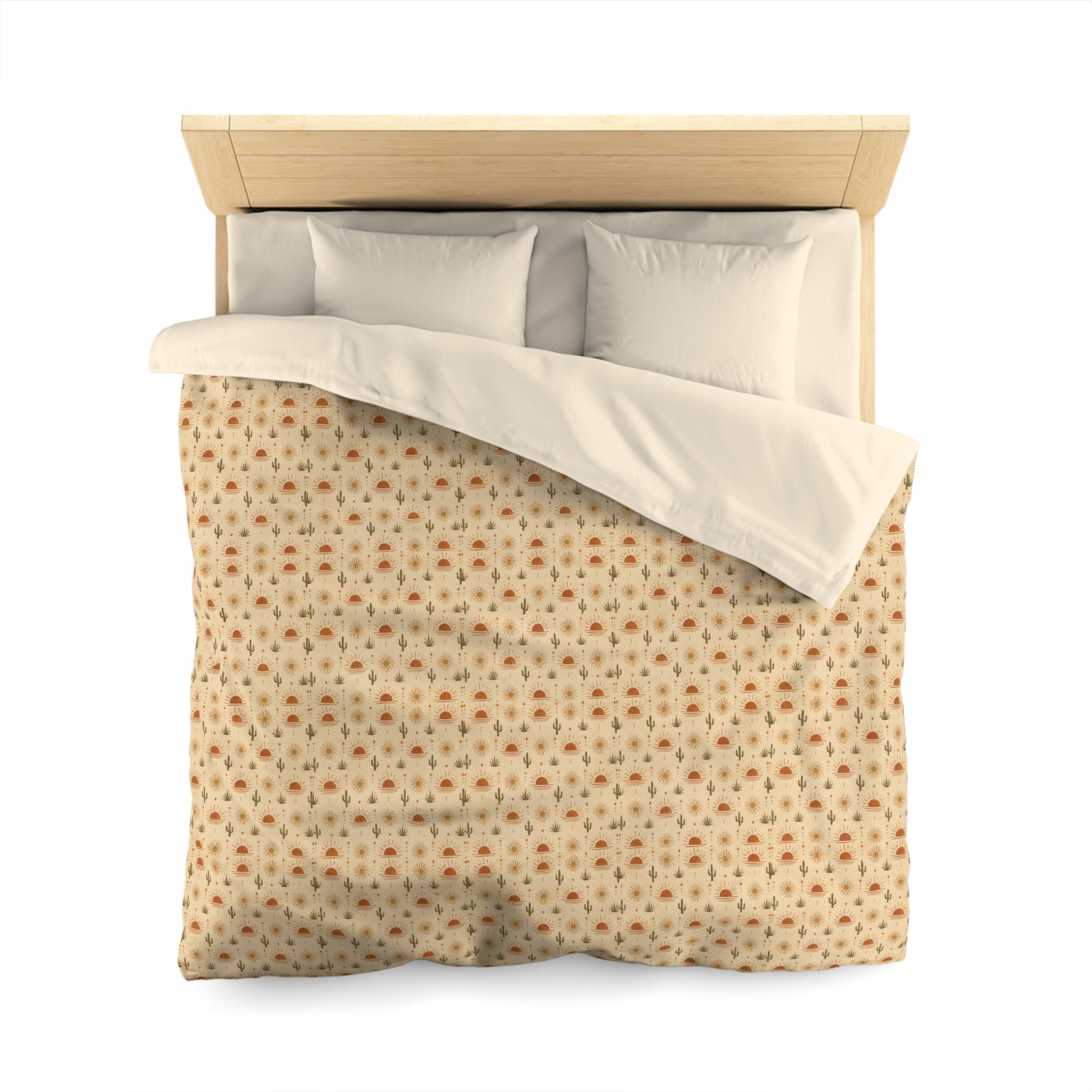 Vintage Floral Microfiber Duvet Cover – Warm Cottagecore Pattern - Creations by Chris and Carlos