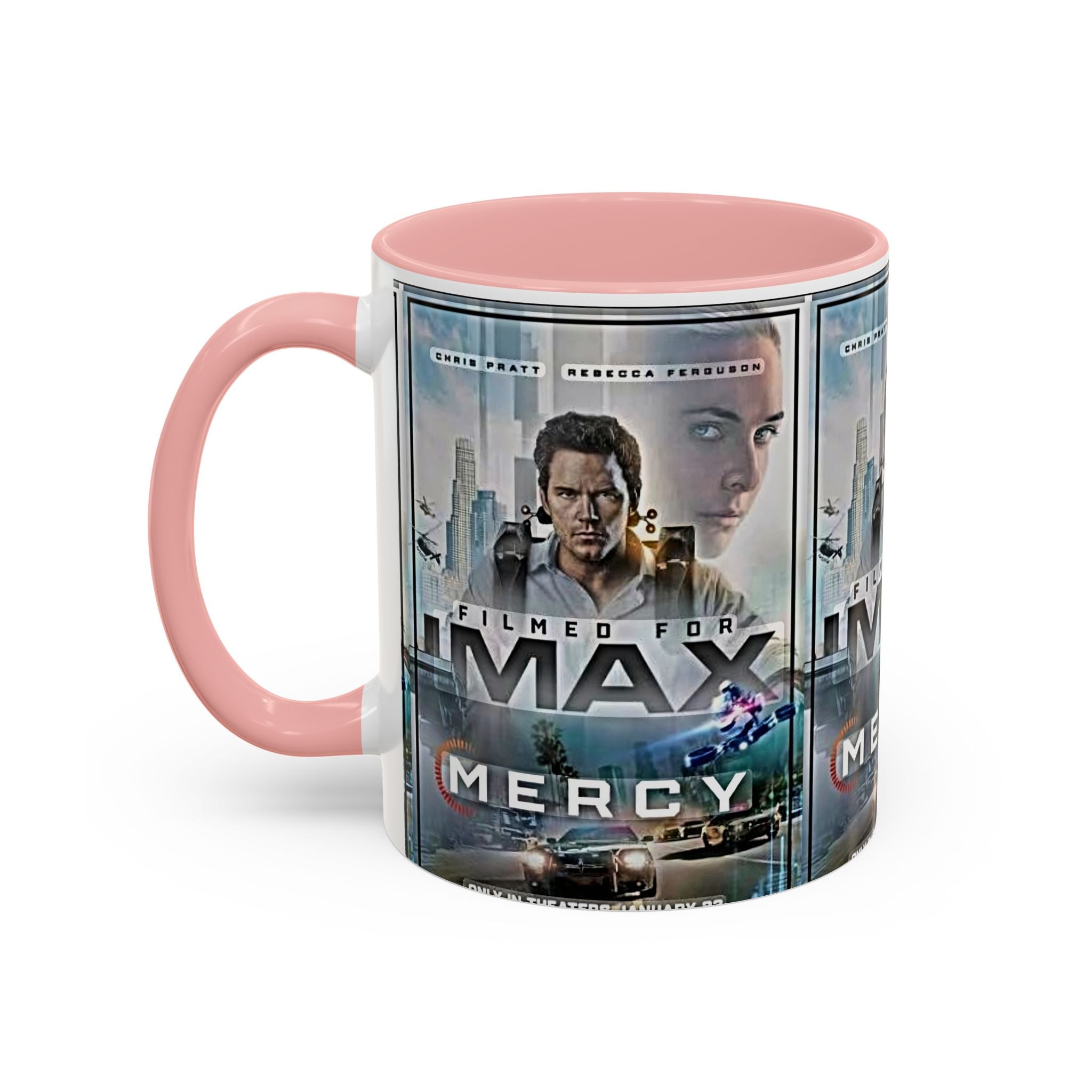 Accent Coffee Mug — 'Mercy' Movie Poster Design (11/15oz) - Creations by Chris and Carlos