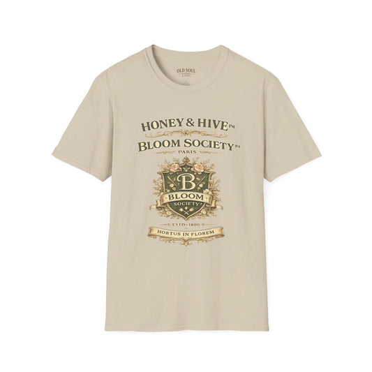 Bloom Society T‑Shirt — Honey & Hive Floral Vintage Graphic Tee - Creations by Chris and Carlos