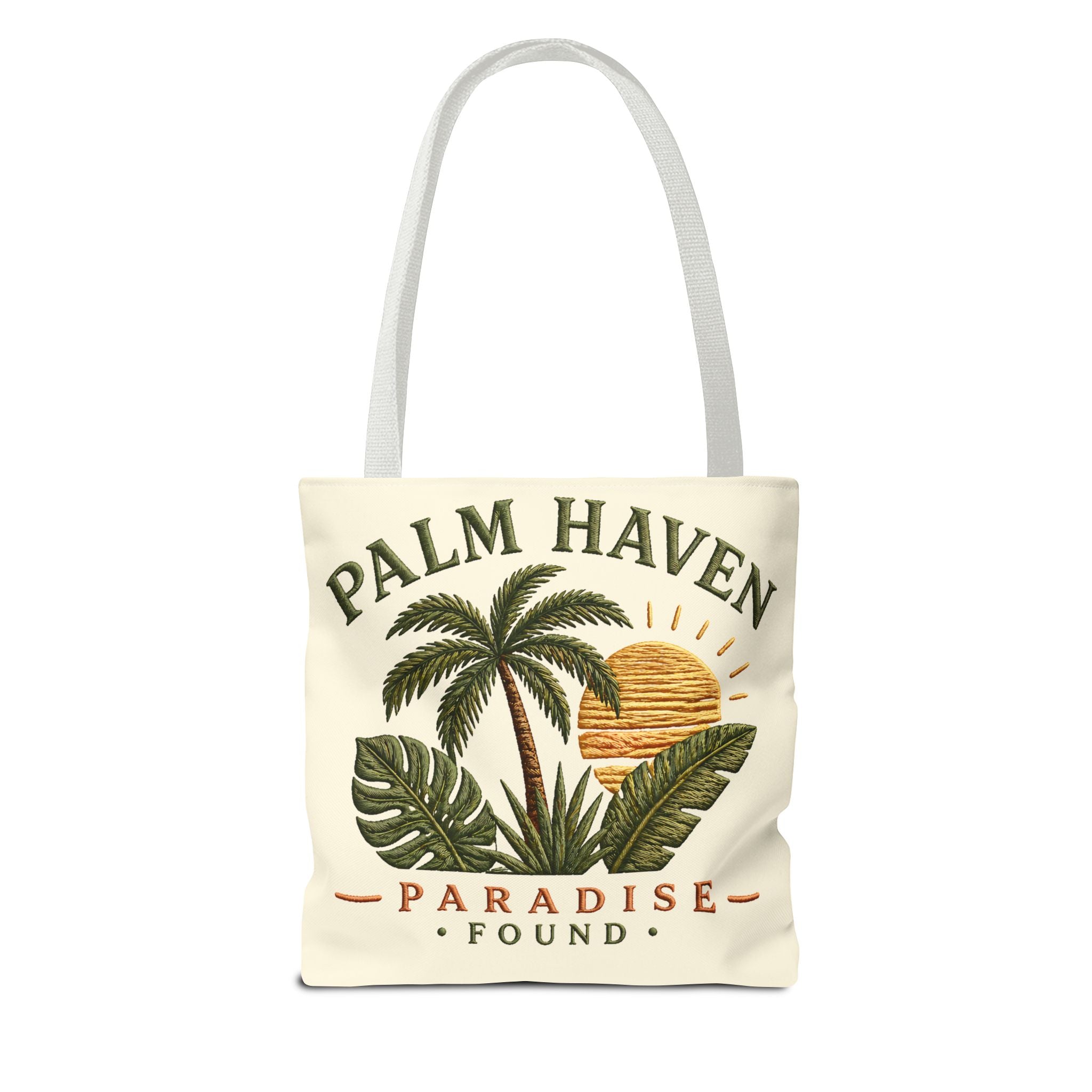 Palm Haven Tote Bag – 'Paradise Found' Tropical Palm Beach Tote - Creations by Chris and Carlos
