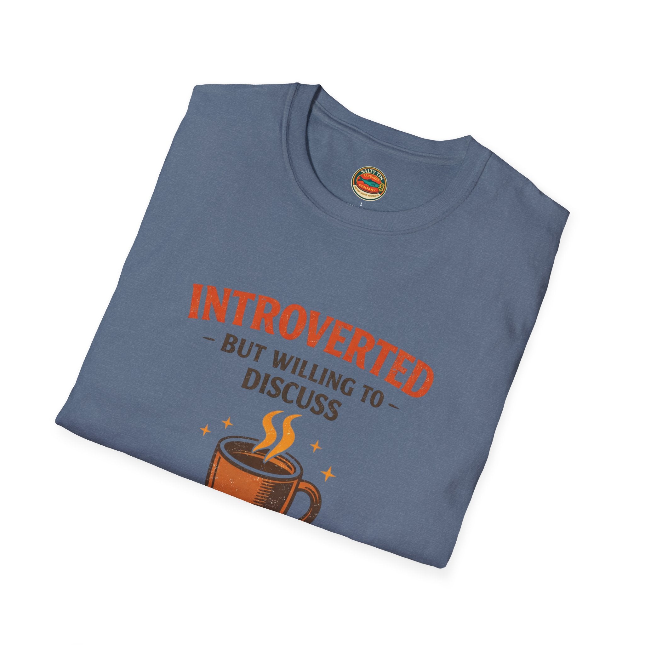Introverted But Willing to Discuss Coffee T-Shirt - Creations by Chris and Carlos