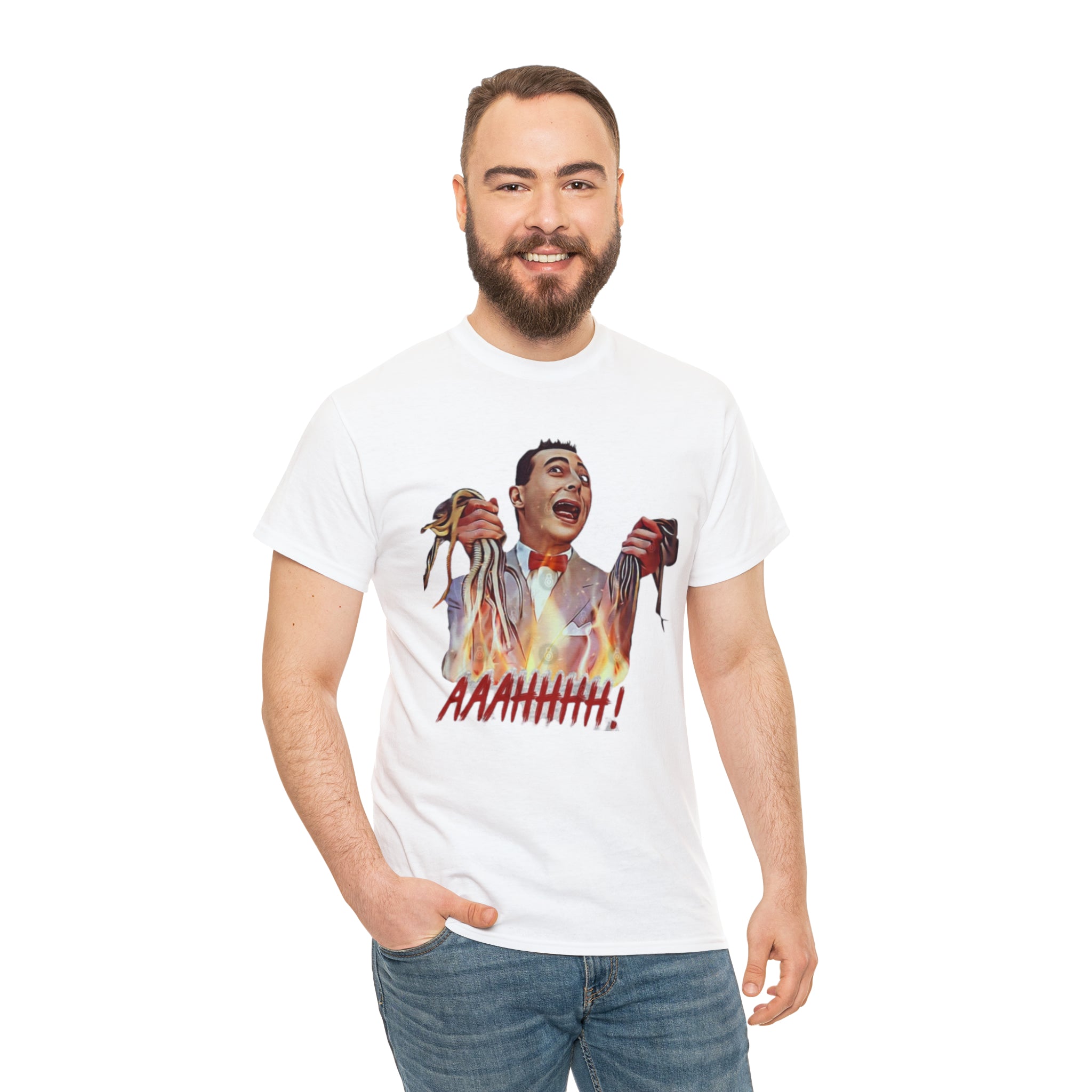 Pee Wee Herman-  Unisex Heavy Cotton T-Shirt - Creations by Chris and Carlos