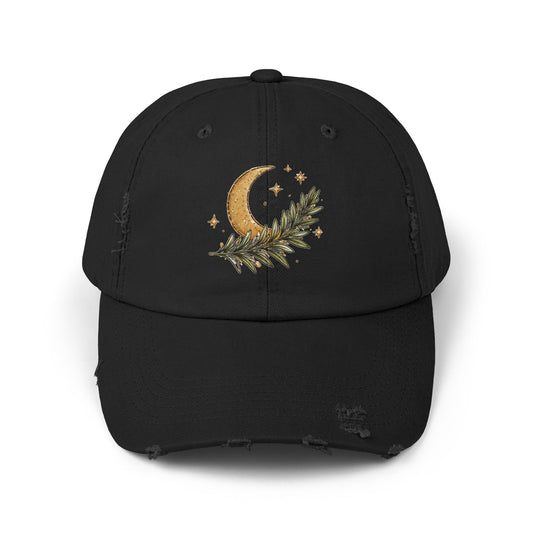 Old Soul Apothecary Distressed Moon & Laurel Baseball Cap - Creations by Chris and Carlos