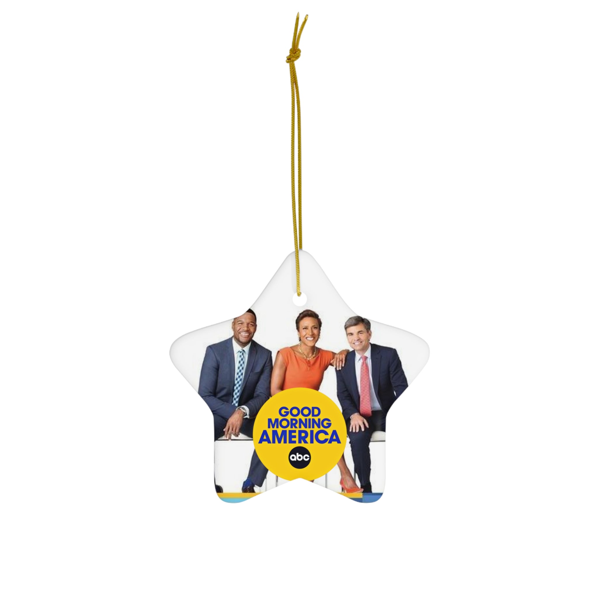 Good Morning America GMA- Ceramic Ornament, 4 Shapes - Creations by Chris and Carlos