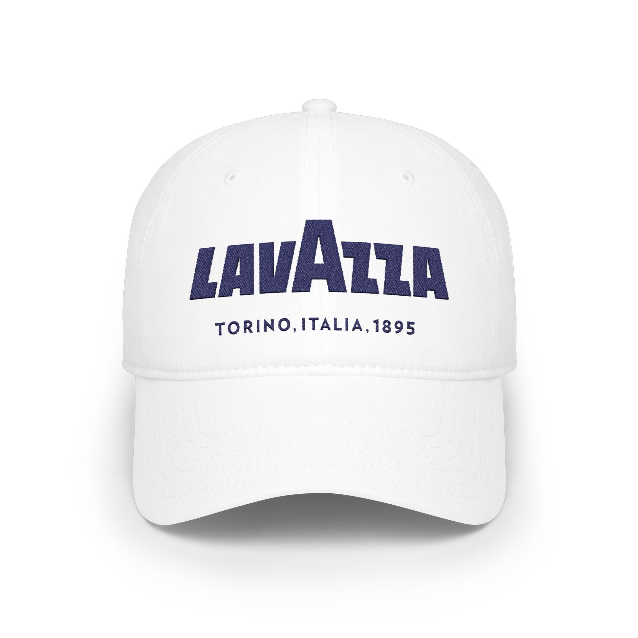 Lavazza Torino 1895 Red Low Profile Baseball Cap — Embroidered Coffee Brand Hat - Creations by Chris and Carlos