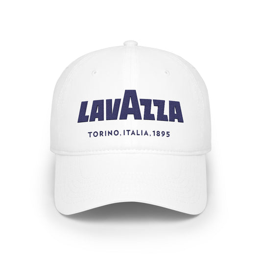 Lavazza Torino 1895 Red Low Profile Baseball Cap — Embroidered Coffee Brand Hat - Creations by Chris and Carlos