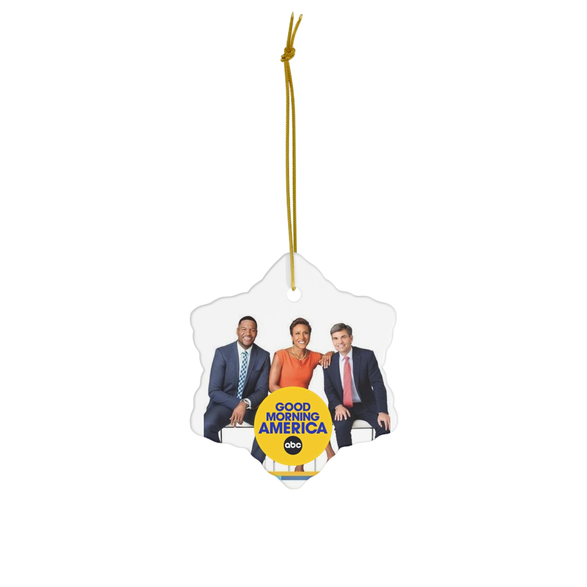 Good Morning America GMA- Ceramic Ornament, 4 Shapes - Creations by Chris and Carlos