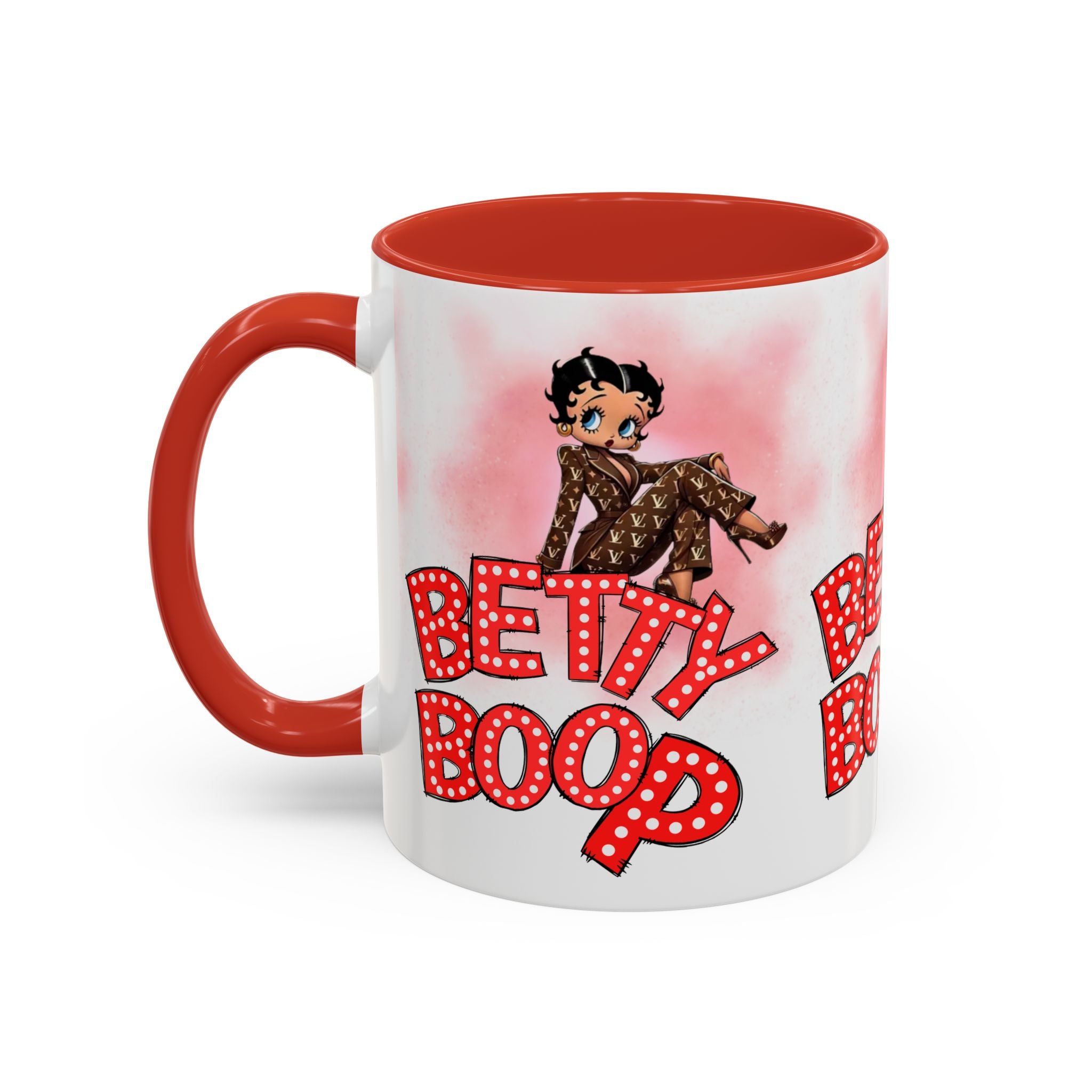 Betty Boop Pink Accent Coffee Mug — Retro Vintage Cartoon Tea Cup (11/15 oz) - Creations by Chris and Carlos