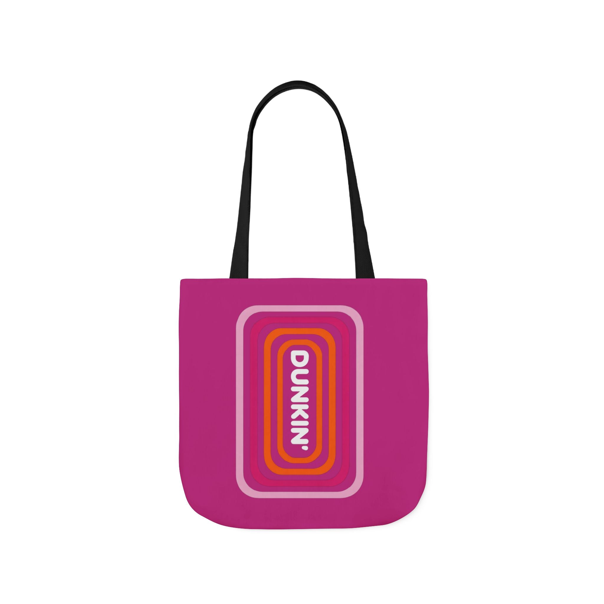 Tote Bag — Retro Pink 'Dunkin' Logo' Canvas Tote - Creations by Chris and Carlos