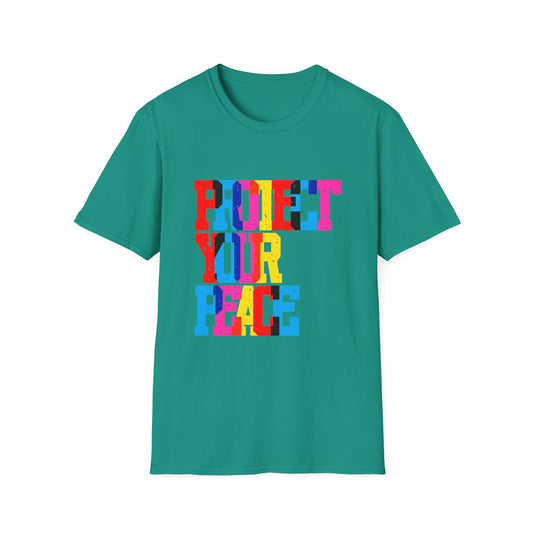 T-Shirt — Colorblock "Protect Your Peace" Graphic Tee - Creations by Chris and Carlos