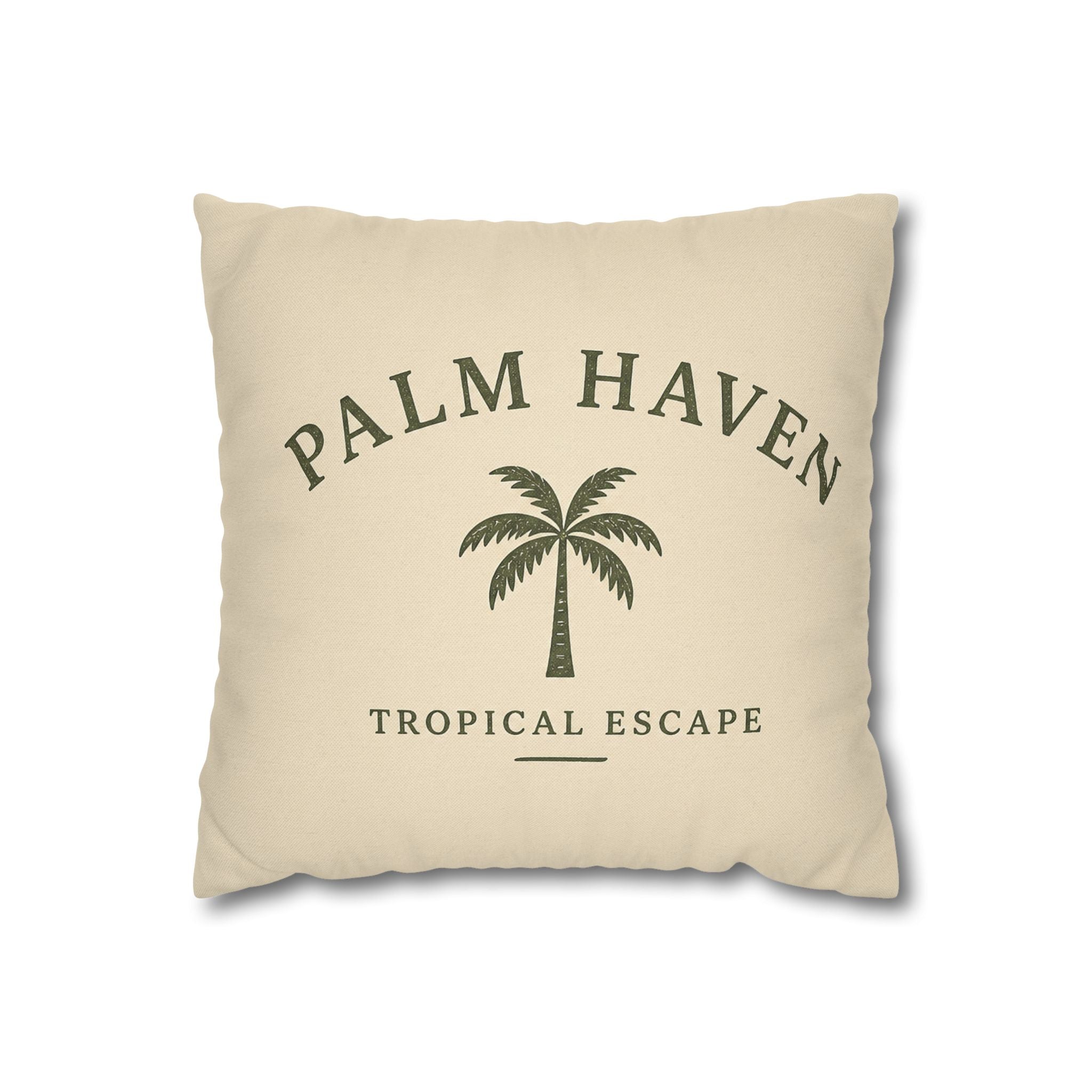 Palm Haven Tropical Escape Decorative Pillow Cover - Creations by Chris and Carlos